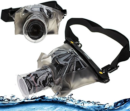 Preisvergleich Produktbild Navitech Schwarzes Wasserfestes Case / Cover / Hülle / Unterwasserkamerahülle für Canon EOS Rebel SL2
