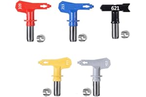 DENT-DE-LION Diente de león 5 piezas Boquilla de punta de pistola Airless Pintura,Boquilla de pintura reversible AIRLESS para pistola de pintura de alta presión (109,213,315,413,621)