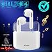 Produktbild Bluetooth-Kopfhörer-Wireless-Ohrhörer-Earbuds, In-Ear Ohrhörer Kabellos Kopfhörer Headphone Headsets mit Mikrofon Earpods, Weiß Leicht Mini Earphones Airpods für Handys Samsung Sony Apple Android