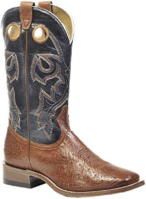 American Boots - Cowboy Exotic (Ostrich) BO-9523-65-E (Normal Walking) - Men - Blue/Brown