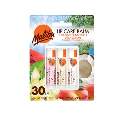 Malibu Blister Lipbalm with SPF30, Watermelon/ Vanilla/ Tropical 12 ml