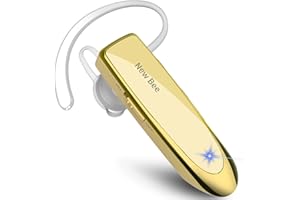 New Bee Bezprzewodowy zestaw słuchawkowy Bluetooth, zestaw głośnomówiący w uchu z przezroczystą technologią przechwytywania głosu, douszny zestaw słuchawkowy Bluetooth do iPhone'a, Samsunga, Huawei,