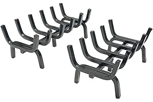 Fonderia Bongiovanni | Brucialegna | porta legna | portalegna da interno | portalegna da esterno | braciere | in ferro per camino e barbecue | Modello Eco con Piedino di Rinforzo (38x20x15 h cm)