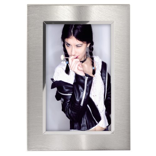 Hama Cadre photo métallique 'Nantes' pour portrait, argenté, 15 x 20 cm