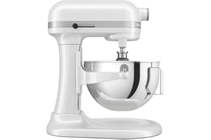KitchenAid 375 W Heavy Duty Stand Mixer 5.2 Litre, White, 11 Speed, Planetary Cake Mixer with Bowl Lift, Soft Start, Size: 419 x 287 x 372 mm - Includes Beater, Whisk, & Dough Hook, HW778