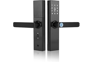 SORANDY Smart Door Lock, Electronic Security Lock, WiFi with Mechanical Key for Tuya Function, Touch Screen, Fingerprint, IC, Card App, Stable and Reliable