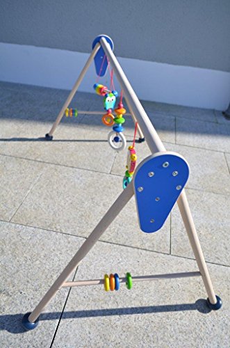 Baby Spiele Trapez für Zwillinge extra breit aus Holz Motiv Eule - 2