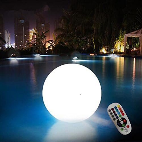 16 RGB Colors Remote Control Rechargeable LED Orb Night Light for Indoor to Outdoor, Cordless WaterProof LED Color Changing Mood Light Ball for Home Garden or for your Wedding Decoration (6 inch)