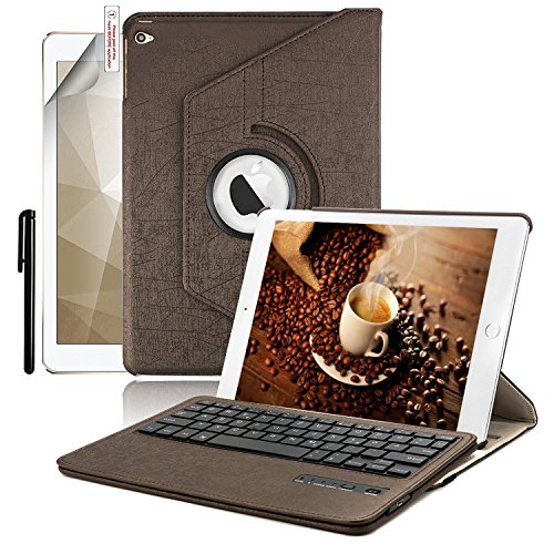 iPad Pro 9,7 Tastatur Gase boriyuan [Neue Abnehmbare Version] magnetisch Abnehmbare versteckte Wireless Bluetooth Tastatur muti-angle Folio 360 Grad drehbar Ständer Smart Flip Case Cover Für ipad Pro 24,6 cm 2016