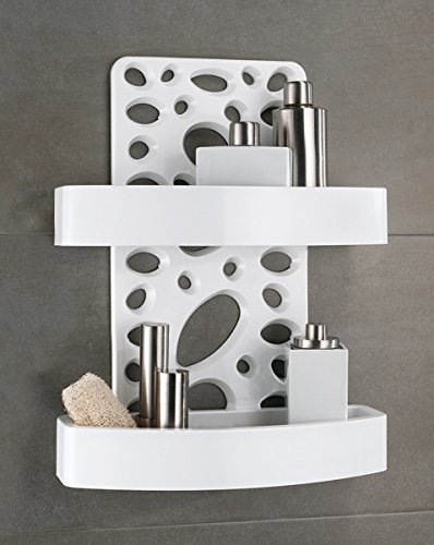 Wohnideenshop Duschregal Duschablage Badregal weiss mit 2 Fächer 594/10