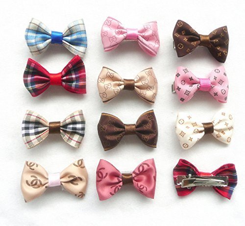 PAWZ-Road-12pclot-Pet-Bow-Dog-Hair-Clips-Random-Color