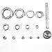 Produktbild Set von 3: sterben Set, hohl Locher und 2 mm – 20 mm Ösen – Tülle Setzwerkzeug Kit für Kleidung, Lederwaren und Scrapbooking von trimmen Shop, stahl, silber, 17 mm