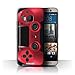 Produktbild Stuff4 Hülle / Case für HTC One/1 M9 / Rot Muster / Playstation PS4 Kollektion