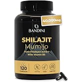 Bandini® Mumijo Shilajit 40.000mg 120 Capsules High Strength, Extract 40:1 | The Original Pure & Natural Himalayan Shilajit r