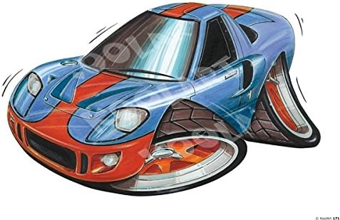 Ford GT40 - Blue & Orange - Koolart Premium Quality Heavyweight Mouse Mat 0171