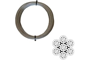 Westward Rope and Wire - Stainless Steel Wire Rope - 2.5mm 7x19 (10 Metres)