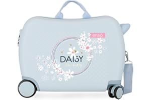 Enso Daisy Maleta Infantil Azul 50x38x20 cms Rígida ABS Cierre de combinación lateral 34 1,8 kgs 4 Ruedas Equipaje de Mano