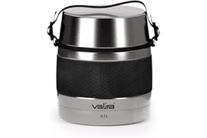 Valira 6614 Termo para sólidos con 2 contenedores interiores, Acero inoxidable, 0.7 L