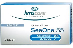 LENSCARE SeeOne 55 Monatslinsen, 1 Stück/BC 8.6 mm/DIA 14.2 mm / -1.50 Dioptrien