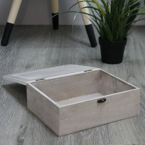 Dekorative Aufbewahrungsbox Eule B22xH8xT17cm Holzbox Dekokiste Fotobox Schmuckkästchen Schmuckbox - 5