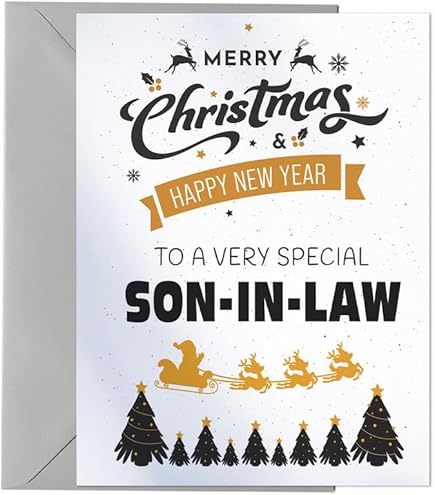 Son And Daughter In Law Cute Christmas Birds Card