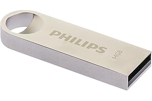 Philips Moon Édition High Speed clé USB 2.0 64 Go pour PC, Ordinateur Portable, Stockage de données informatiques, Vitesse de Lecture jusqu'à 20 Mo/s, Aluminium, Porte-clé