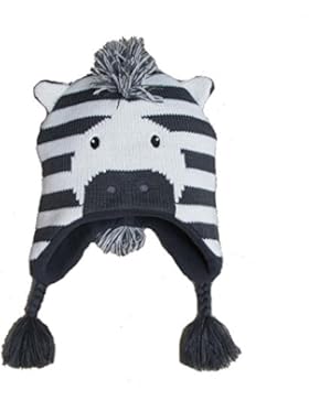 GGBaby@ Kleinkind Strickmütze Niedliches Zebra-Form Mütze mit Ohren Ohrenklappenmütze Baby Kinder Mädchen Jungen...