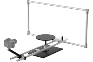 RAUBAY 360-Grad-Spinner (Lite-Version), professioneller Fotografie-Drehteller, Foto-Video-Plattform, drehbarer Kamera-Schieber für kommerzielle Videos, Essensaufnahmen, Produktfotografie, Bullet-Time