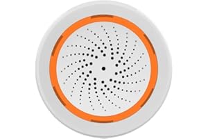 Haozee Smart Smart Sirene d'alarme, nécessite Un hub Zigbee Tuya, Compatible avec Home Assistant et l'application Zigbee2mqtt, Sirene d'alarme Clignotante avec Sonnerie de 90 DB