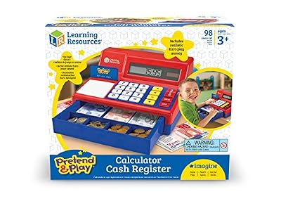 Learning Resources Caisse Enregistreuse et Calculatrice en Euros Pretend & Play