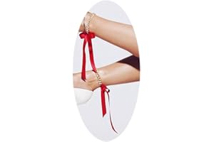 Sttiafay Cuban Link Chain Ankle Bracelet Barefoot Sandals Black Ribbon Anklets Beach Wedding Prom Party Foot Chain Accessories for Women and Girls