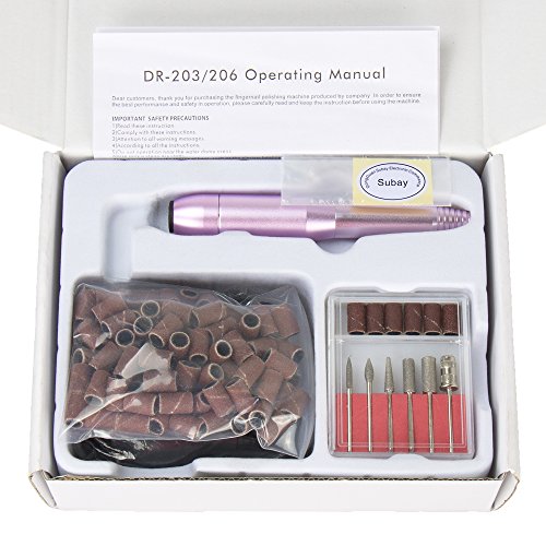 Profi Nagelfräser Maniküre Pediküre Negelpflege Elektrische Nagel Feile Metall Maschine PINK - 7