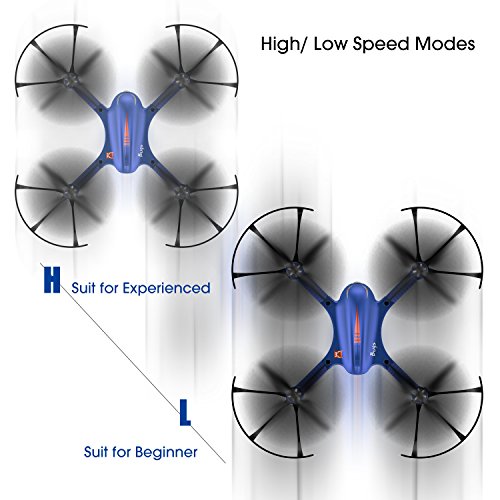 DROCON Brushless Motors Drone, Blue Bugs, 15 minutes Flying Time MJX Bugs 3 Quadcopter Support Gopro HD Camera, 300 m Control Distance (DROCON BLUE BUGS 3)