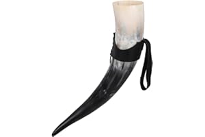 Alipis Cuerno Vikingo Para Beber Taza De Vino Grande De Horn 14.5 Pulgadas Taza De Cuerno De BúFalo Vintage DecoracióN Para Fiesta Y Viaje