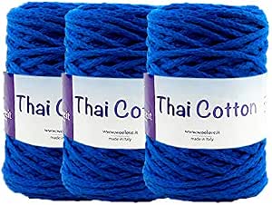 woolove Thai Cotton Promozione 3 Pezzi di Fettuccia in Cotone per Uncinetto  Ideale per Creare cestini Borse : Amazon.it: Casa e cucina