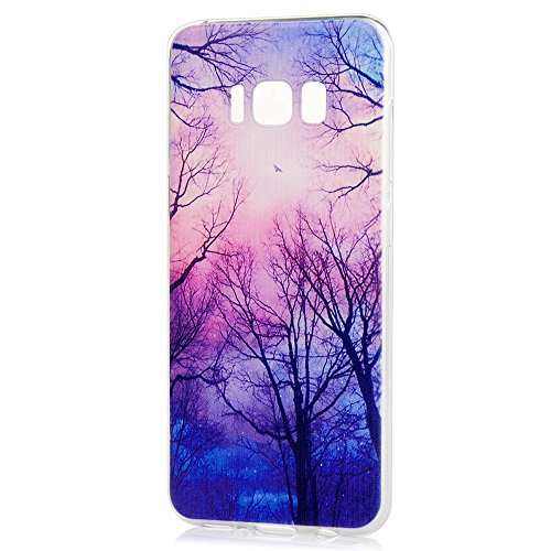 Lanveni Samsung Galaxy S8 Hülle, Handyhülle Galaxy S8 Case Etui Protective Case Cover TPU Silikon Schutzhülle Bumper Handytasche TPU-Bumper Weiche Silikon Case mit Bunte Gemalt Design (Woods) - 2