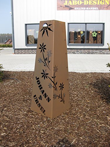 Rost Säule + Schale konisch RS95 + S11 „IHR EIGENER NAME“ / kostenloser Versand Garten Rostsäulen Blumensäule Deko Rostsäule - 5