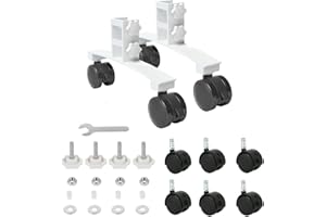 Journdream Lot de 2 pieds pour chauffage infrarouge, pieds universels pour chauffage infrarouge pour utilisation autonome, chauffage électrique, pied en fer avec roues pour différentes marques et