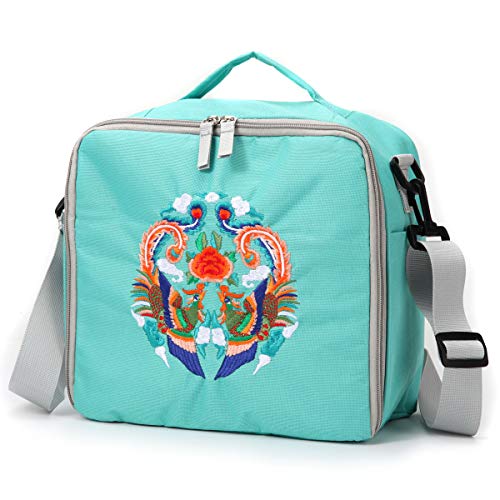 Bolso grande de almacenamiento bordado para rotuladores, bolígrafos, lápices, lápices de colorear, arte y manualidades, herramientas, cosméticos