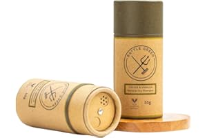 Battle Green Cocoa & Vanilla Natural Dry Shampoo Powder 55g Tube - Vegan Friendly, Cruelty Free, Handmade UK, Zero Waste, Plastic Free Refillable