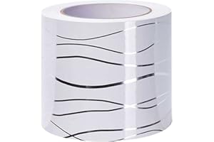 HBOS Bordo Autoadesivo con onde Abbronzanti e Bordi da Parete Rimovibile Decorazione per Vetrine Bagno Specchi Cucina Piastrelle