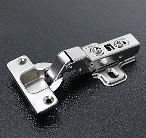 1 Pair/2 pcs Full overlay Cold Steel Rolling Soft Slow Close Kitchen Cabinet Door Hinges (Half Overlay) by FatColo