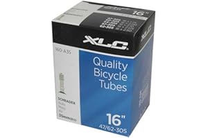 XLC Uniseks Dętka Rowerowa, Czarna, 16 x 1.75/2.125 47/62-305 AV 33 mm, 2508160200