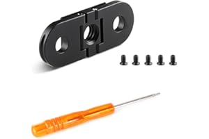 HSU Adattatore per treppiede di ricambio per Hero 11/10/9/8 nero, doppia interfaccia per accessori selfie stick o treppiede