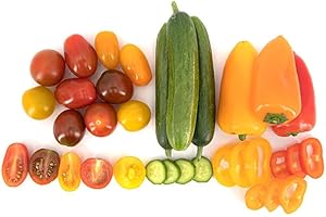 Caja Fiesta 900 g La Parcela, Una Mezcla de Cherrys, Pepino Cocktail y Minipimientos Tribelly Origen España, Andalucía, Comprar Fruta y Verdura Fresca, Producto de Cooperativa Granada La Palma