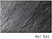 Produktbild matches21 Tischsets Platzsets MOTIV schwarzer Schiefer Schieferplatte-Optik 4 Stk. Kunststoff abwaschbar je 43,5x28,5 cm