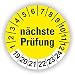 Produktbild 5-1.000 Stück Prüfplaketten Prüfetiketten Wartungsetiketten nächste Prüfung Ø 20mm (Gelb 60 Stück)