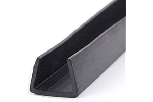 SHHMA Caoutchouc Profil U Joint De Protection Une Variété De Spécifications Au Choix, Noir,20mm x 15mm,Length:5m