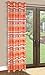 Produktbild DecoKing 140x245 cm orange rot dunkelorange transparent Vorhang Vorhänge Blättermotiv Fensterdekoration Gardine Ösenschal orange red Alan