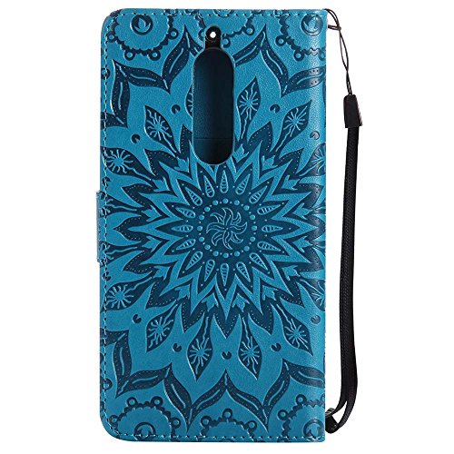 Nokia 5 H  lle  Dfly Premium Slim PU Leder Mandala Blume Pr  gung Muster Flip H  lle Bookstyle Stand Slot Schutzh  lle Tasche Wallet Case f  r Nokia 5